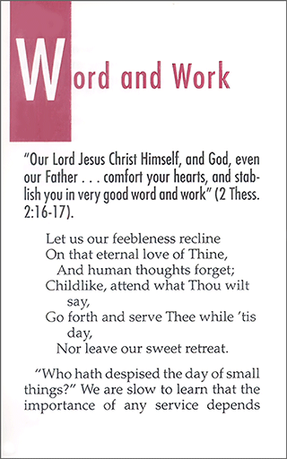 Word and Work by Edward B. Dennett