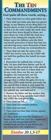 Ten Commandments Card by TBS