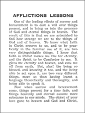 Affliction's Lessons by George Vicesimus Wigram
