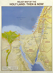 Relief Map of the Holy Land: Then and Now Wall Chart (Egypt, the Wilderness & Israel) by Rose Publishing