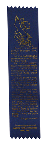 Peace for the Heart, John 14:1-4, 6, and 27 Six Full Verses: Wide Embossed Ribbon Bookmark by BCE