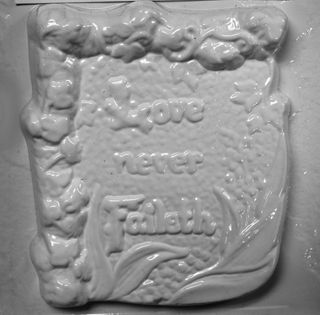 Plaster Casting Mold: Love Never Faileth