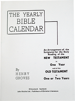 The Yearly Bible Calendar by Henry Groves
