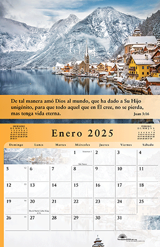 2025 Spanish Calendario El Evangelio de Paz