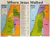 Where Jesus Walked: Then and Now Wall Chart by Rose Publishing