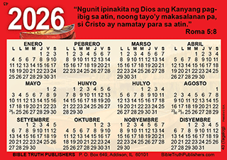 2026 Tagalog Gospel Wallet Calendar