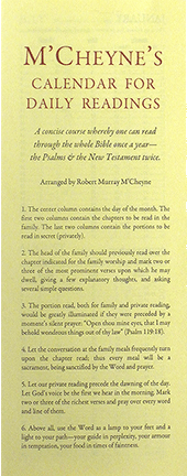 McCheyne's Calendar for Daily Bible Readings by Robert Murray McCheyne