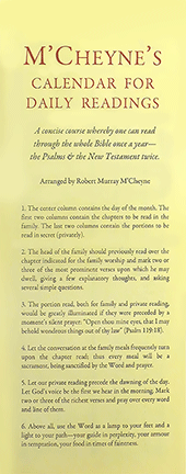 McCheyne's Calendar for Daily Bible Readings by Robert Murray McCheyne