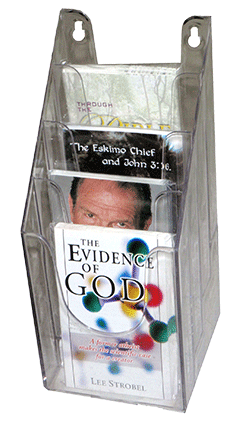 4-Pocket Small Size Literature Holder: 4-Tier, for Booklets, Brochures and Tracts by Beemak, Deflecto #77701, MaxGear
