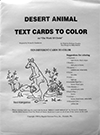 Desert Animal Text Cards to Color: Verses on the Work of Christ by Vivian D. Gunderson