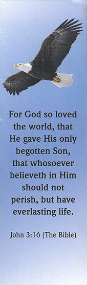 Full Color Bookmark Pack John 3:16: (Soaring Eagle) For God so loved the world, . . . . (Whole Verse) by IBH