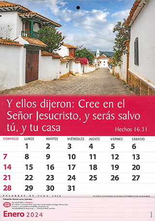 Spanish Calendario Palabras de Vida by TBS