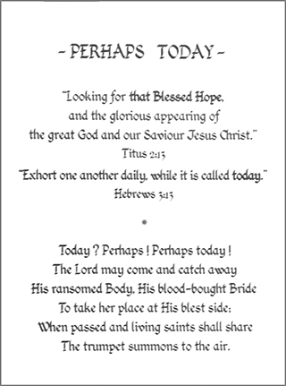 Perhaps Today! by J. Danson-Smith