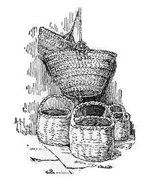 Baskets of Palestine Made of Plaited Reeds