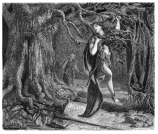 Absalom Hanging in an Oak Joab Approaching