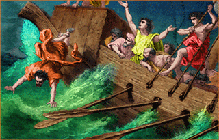 Jonah Thrown From Boat