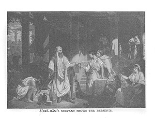 Abraham's servant shows the presents