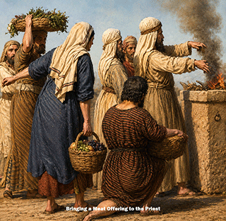 Bringing a Meat Offering to the Priest