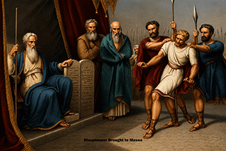 Blasphemer Brought to Moses