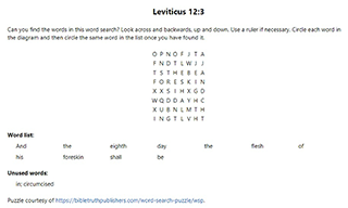 Leviticus 12:3 Word Search Puzzle