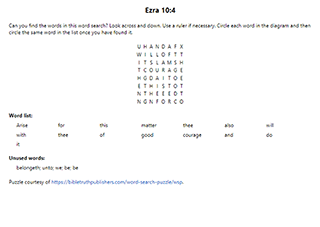 Ezra 10:4 Word Search Puzzle