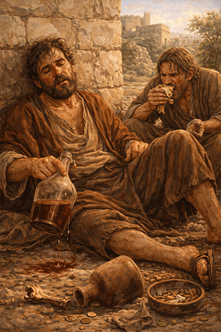 The Drunkard and Glutton Shall Come to