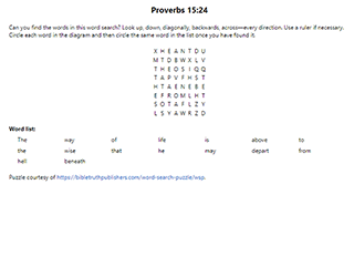 Proverbs 15:24 Word Search Puzzle