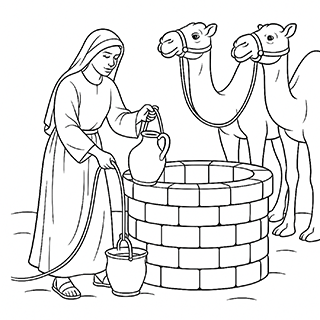 Rebekah drawing water