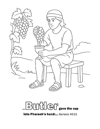 Cupbearer pressing grapes