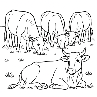 Grassy fields for cattle