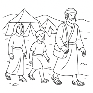 Israelites going to their tents