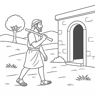 Man returning to his house
