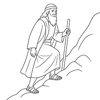 Moses going up to Mount Nebo
