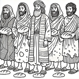 Gibeonites coming to Joshua