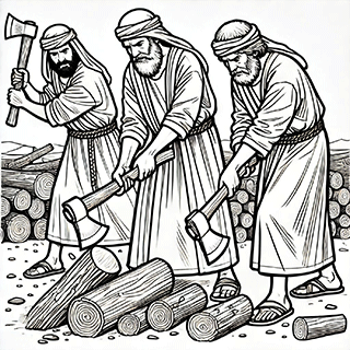 Gibeonites hewing wood