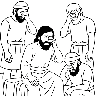 David and his men Weeping for Saul