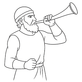 Joab Blowing the Trumpet