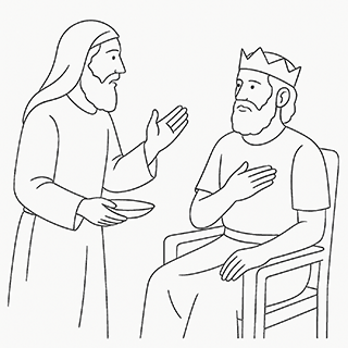 Nathan the Prophet Talking with David