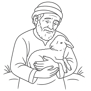 Poor man with his Lamb