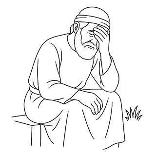 David weeping for Absalom