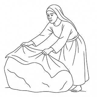 Rizpah Spreading Sackcloth on a Rock